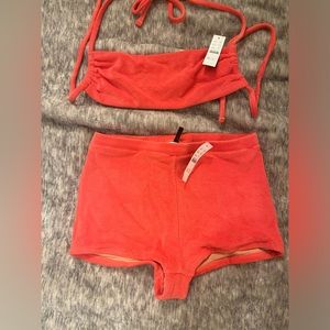 J crew coral swimsuit